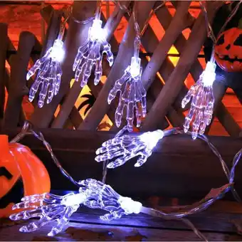 ManoMano Solar Halloween Lights Ghost String Lights Skeleton Hand Skeleton Kürbis Ghost Festival Dekoration Licht (kaltes Weiß) - Long Angebot