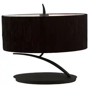 ManoMano Inspired Lighting - Inspired Mantra - Eve - Tischleuchte 2 Light E27 Small, Anthrazit mit schwarzem Oval Shade Angebot