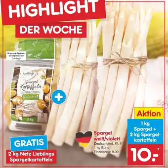 Netto Marken-Discount Spargel weiß/violett 1kg Angebot