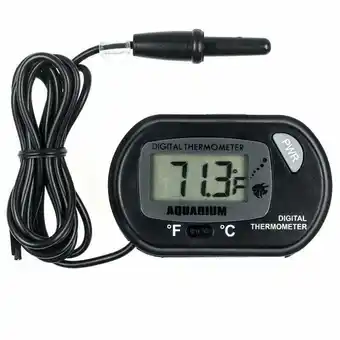 ManoMano Aquarium-Thermometer – LCD-Digital-Aquarium-Thermometer mit Saugnapf und Tauchsonde für Aquarium, Terrarium Longziming Angebot