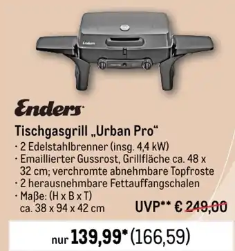 METRO Enders Tischgasgrill "Urban Pro" Angebot