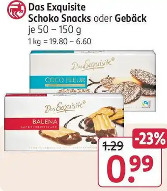 Rossmann Das Exquisite Schoko Snacks oder Gebäck 50-150 g Angebot