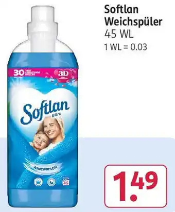 Rossmann Softlan Weichspüler 45 WL Angebot