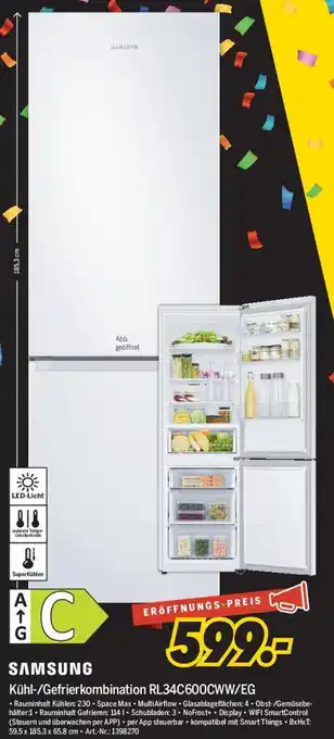 MEDIMAX SAMSUNG Kühl-/Gefrierkombination RL34C600CWW/EG Angebot
