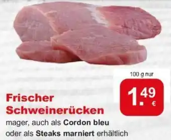 CAP Markt Frischer Schweinerücken 100 g Angebot