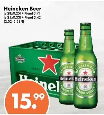 Trink und Spare Heineken Beer 24x0,33L/28x0,25L Angebot