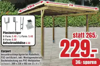 B1 Discount Baumarkt Carport Angebot