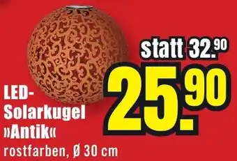 B1 Discount Baumarkt LED- Solarkugel Antik Angebot