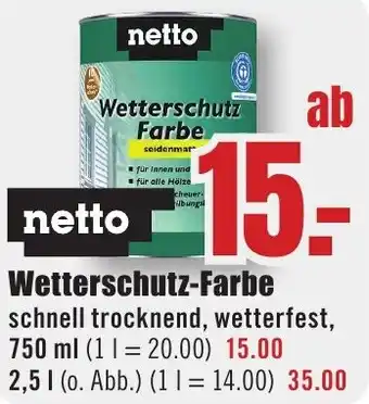 B1 Discount Baumarkt Netto Wetterschutz Farbe 750 ml Angebot