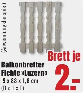 B1 Discount Baumarkt Balkonbretter Fichte Luzern Angebot