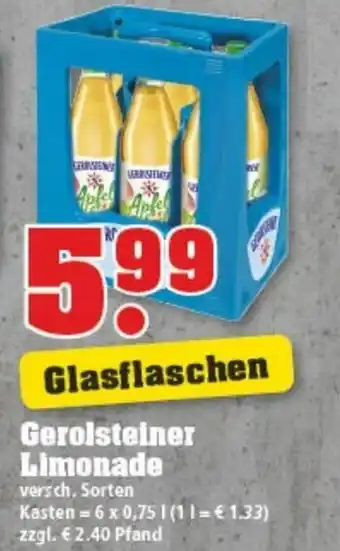 trinkgut Gerolsteiner Limonade 6x0,75L Angebot