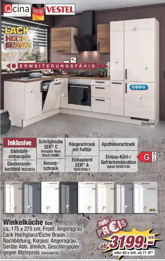 Poco Qcina Winkelküche Eco Angebot