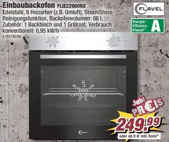 Poco FLAVEL Einbaubackofen FLIE22000RX Angebot