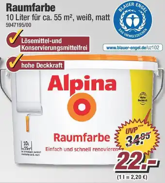 Poco Alpina Raumfarbe 10 Liter Angebot