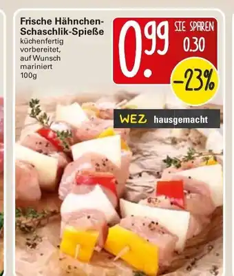 WEZ Frische Hahnchen-Schaschlik-SpieBe 100g Angebot