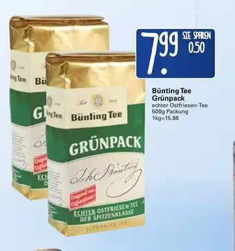 WEZ Bunting Tee Grunpack 500g Angebot