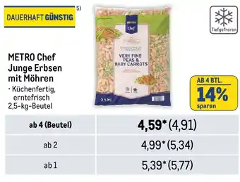 METRO METRO Chef Junge Erbsen mit Möhren 2.5kg Angebot