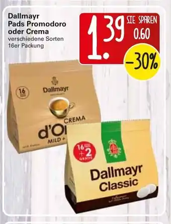 WEZ Dallmayr Pads Promodoro Oder Crema Angebot