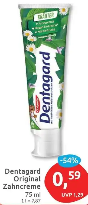 Budni Dentagard Original Zahncreme 75 ml Angebot