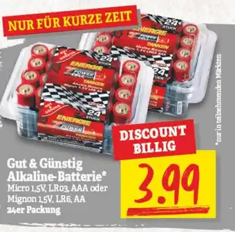 NP Discount Gut & Günstig Alkaline Batterie Angebot