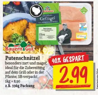 NP Discount Bauern Gut Putenschnitzel 336g Angebot