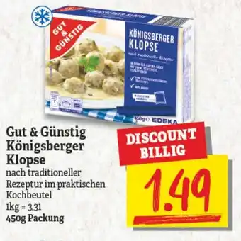 NP Discount Gut & Günstig Königsberger Klopse 450g Angebot