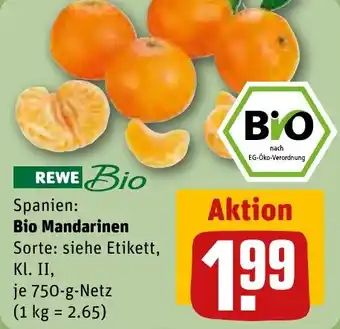 REWE Bio Mandarinen 750 g Netz Angebot