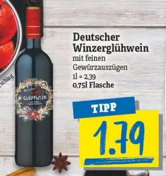 NP Discount Deutscher Winzerglühwein 0,75L Angebot