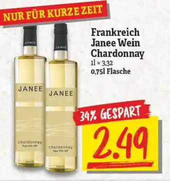 NP Discount Frankreich Janee Wein Chardonnay 0,75L Angebot