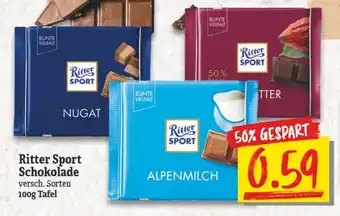 NP Discount Ritter Sport Schokolade 100g Angebot