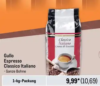 METRO Gullo Espresso Classico Italiano Ganze Bohne 1-kg-Packung Angebot