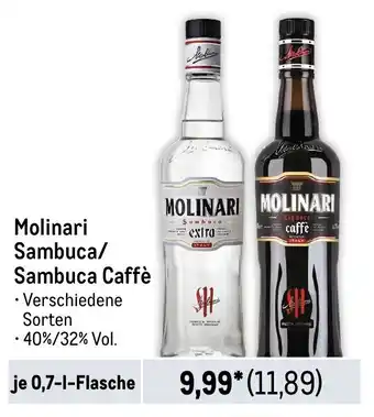 METRO Molinari Sambuca/ Sambuca Caffè 700ml Angebot