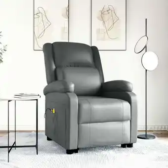 ManoMano Relaxsessel Elektrischer Massagesessel tv Sessel mit Aufstehhilfe Grau Kunstleder DE27771 - Grau Angebot