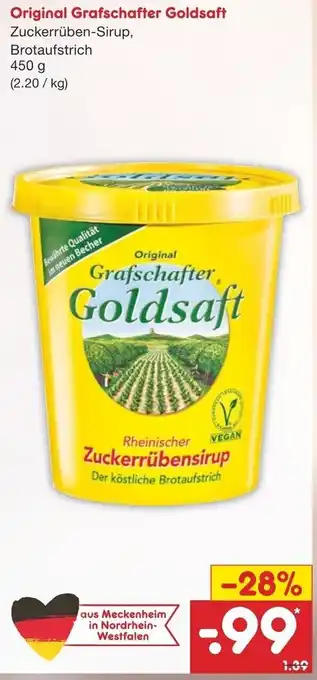 Netto Marken-Discount Original Grafschafter Goldsaft 450g Angebot