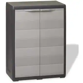 ManoMano Longziming - Gartenschrank mit 1 Regal Schwarz und Grau Angebot