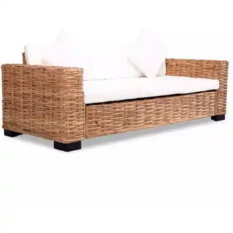 ManoMano Hommoo - 3-Sitzer-Sofa Natürliches Rattan VD10526 Angebot