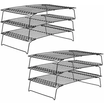 ManoMano Lycxames - 2er-Pack stapelbarer Kuchenkühlständer mit 3 Etagen, 25 x 40 cm Angebot