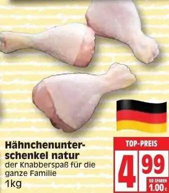 Edeka Hahnchenunter- schenkel natur 1kg Angebot