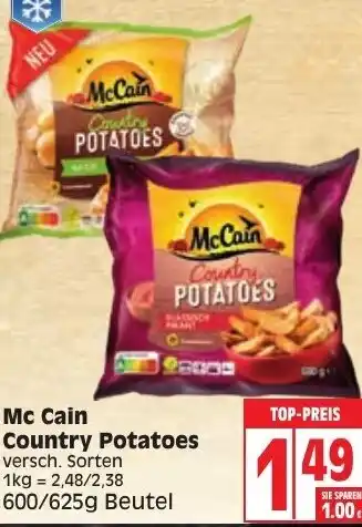 Edeka Mc Cain Country Potatoes 600/625g Angebot