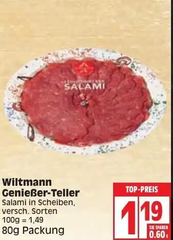 Edeka Wiltmann GenirBer-Teller 80g Angebot