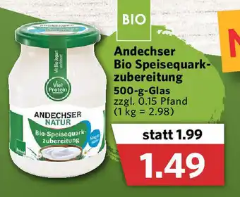 Combi Andechser Bio Speisequarkzubereitung 500g Angebot