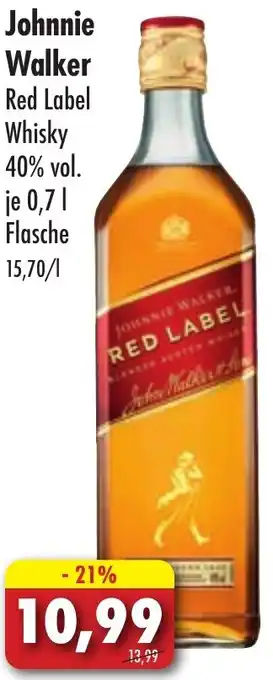 Lösch Depot Johnnie Walker Red Label Whisky 0,7 L Flasche Angebot