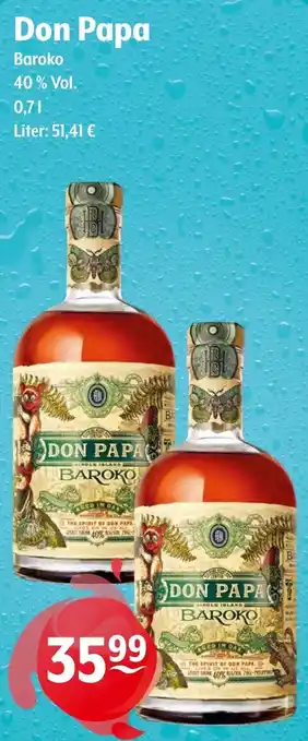 Trink und Spare Don Papa Baroko 0,7 L Angebot