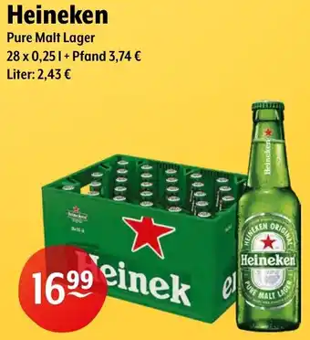 Trink und Spare Heineken Pure Malt Lager 28x0,25 L Angebot