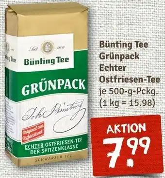 nahkauf Bünting Tee Grünpack Echter Ostfriesen-Tee 500 g Pckg. Angebot