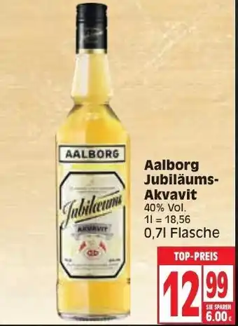 Edeka Aalborg Jubilaums- Akvavit Angebot