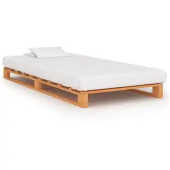 ManoMano Palettenbett Braun Massivholz Kiefer 90×200 cm Angebot