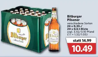 Combi Bitburger Pilsener 24x0,33/20x0,5L Angebot