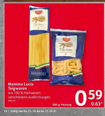 Selgros Mamma Lucia Teigwaren Angebot