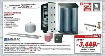 toom Baumarkt Membro Solarwärmebausatz Mit Vakuumröhrenkollektoren Angebot